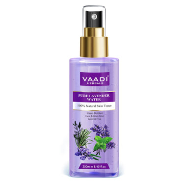 Vaadi Herbals Pvt Ltd Lavender Water -100% Natural & Pure Skin Toner, 250 ml